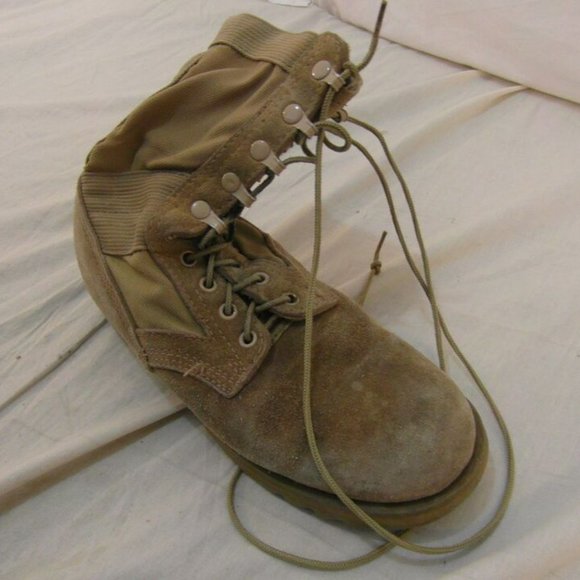 sz7R ALTAMA 5877 HOT WEATHER RIPPLE SOLE TAN COMBAT RIGHT BOOT ONLY NM 32389